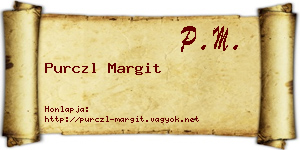 Purczl Margit névjegykártya
